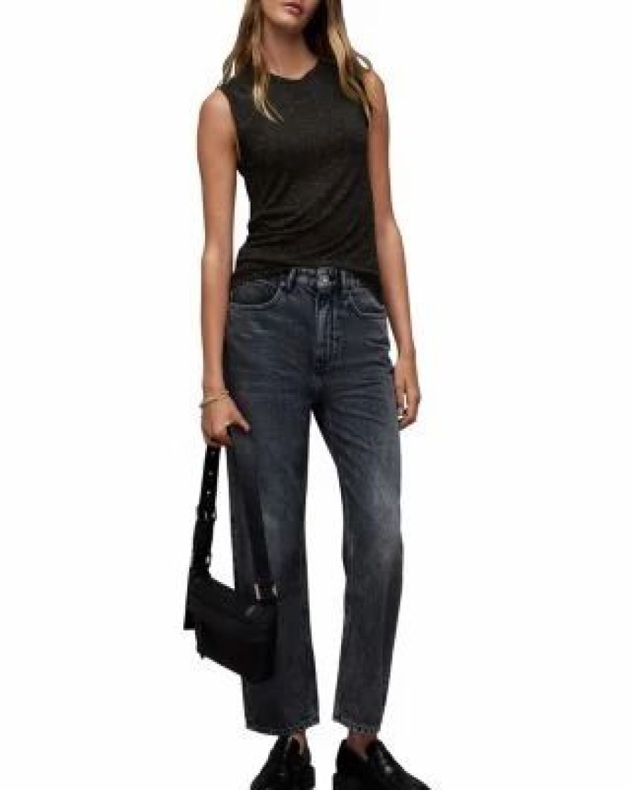 Women * | Imogen Shimmer Tank Top Allsaints Black