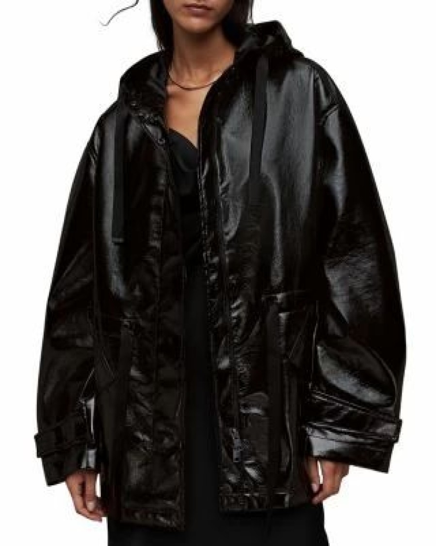 Women * | Kelsie Shine Jacket Allsaints Black