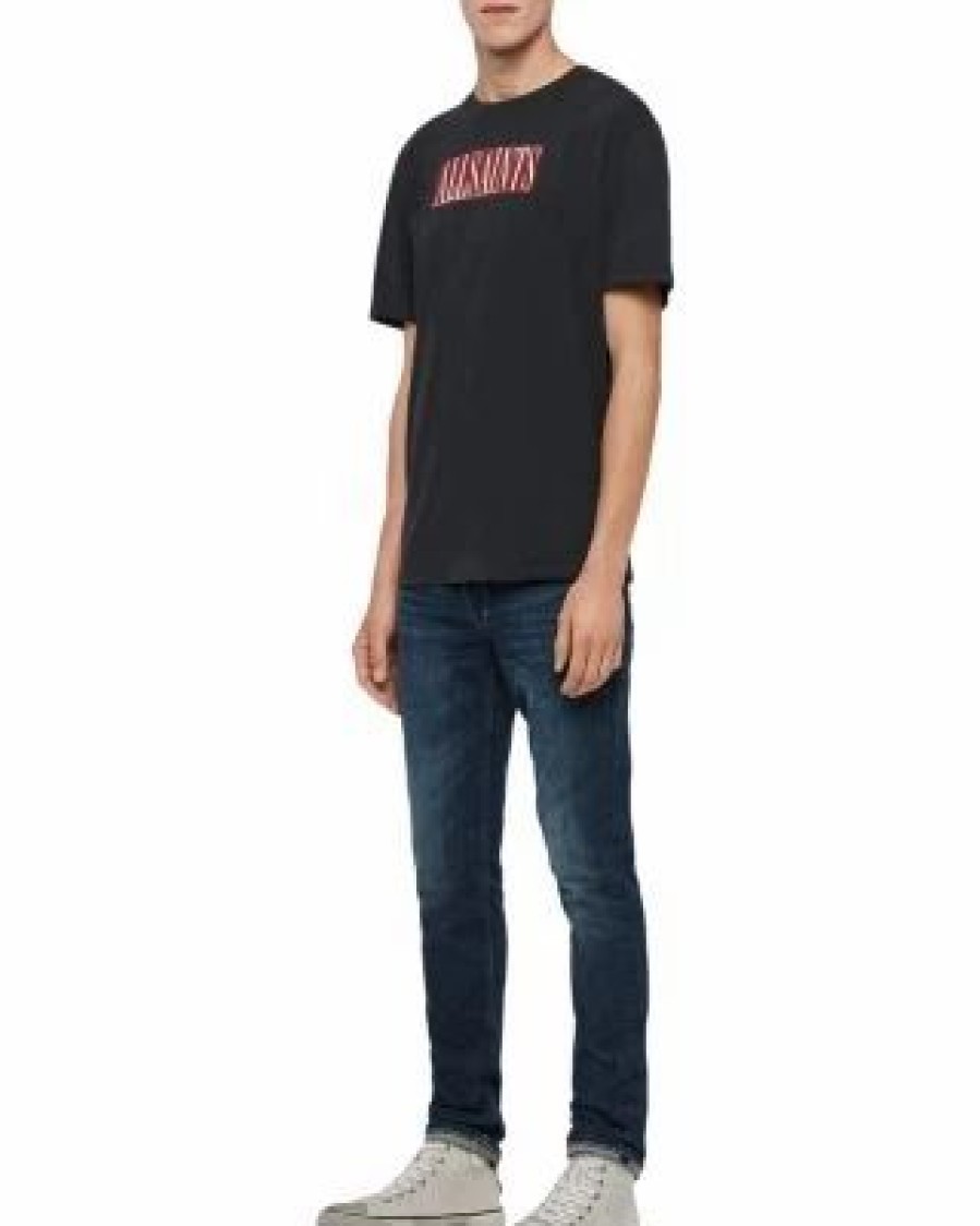 Men * | Rex Straight Skinny Fit Jeans In Indigo Allsaints Blue