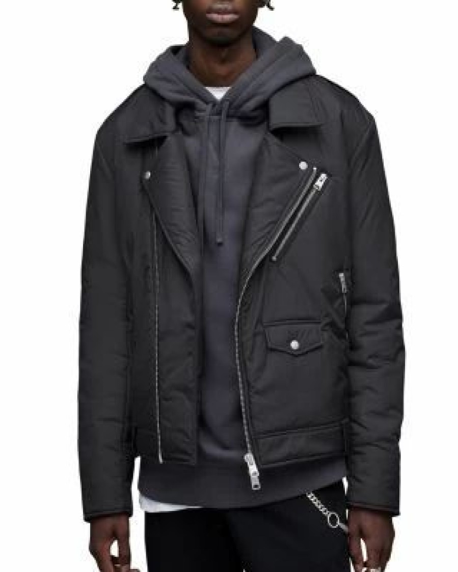 Men * | Miller Biker Jacket Allsaints Black