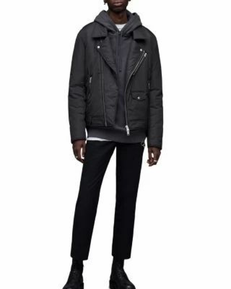 Men * | Miller Biker Jacket Allsaints Black