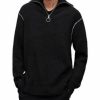 Men * | Asteroid Zip Funnel Neck Sweater Allsaints Black