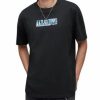 Men * | Quasar Oversized Short Sleeve Logo Graphic Tee Allsaints Black