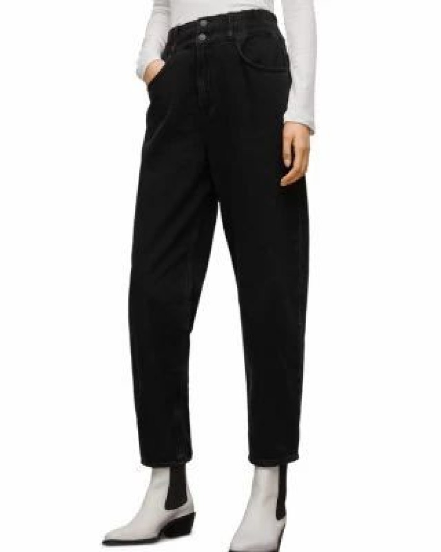 Women * | Hailey High Rise Straight Jeans Allsaints Black