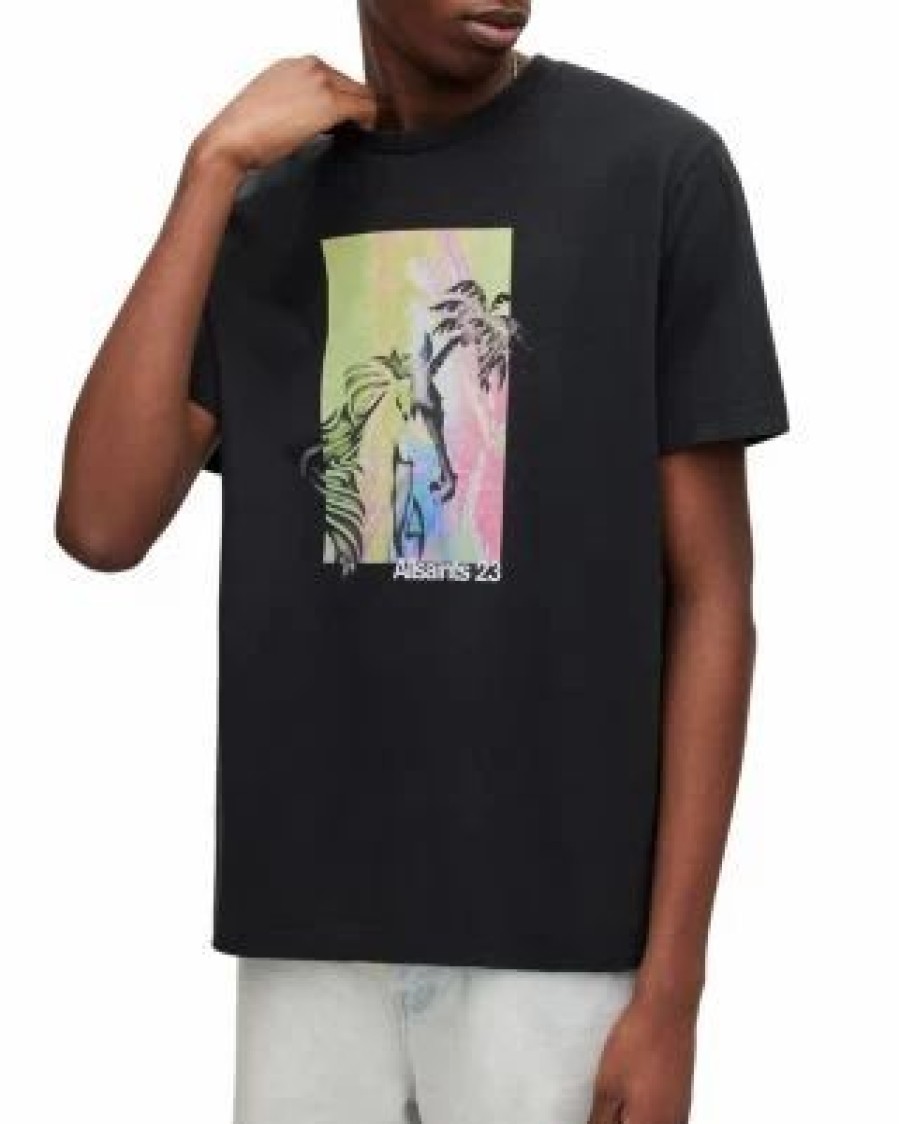 Men * | Lysergia Graphic Tee Allsaints Black