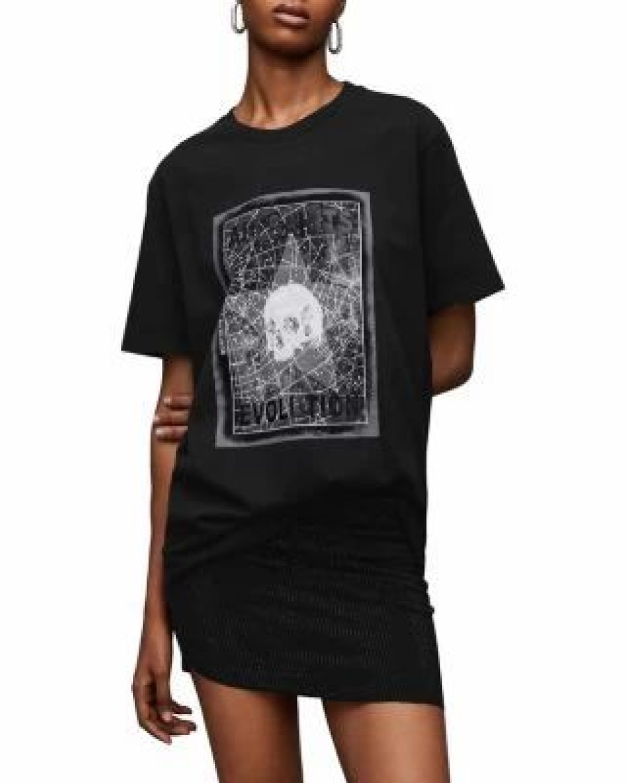 Women * | Polestar Boyfriend Tee Allsaints Black