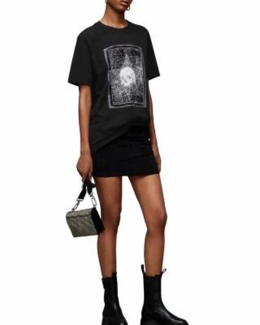 Women * | Polestar Boyfriend Tee Allsaints Black