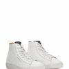 Shoes * | Women'S Tundy Logo Lace Up High Top Sneakers Allsaints White