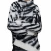 Women * | Lock Zebra Roll Neck Sweater Allsaints White