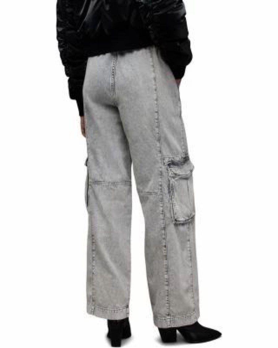 Women * | Frieda Straight Leg Pants Allsaints Gray