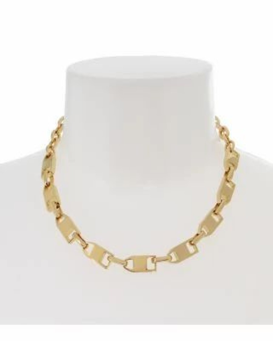 Accessory * | Zipper Collar Necklace, 17 Allsaints Gold