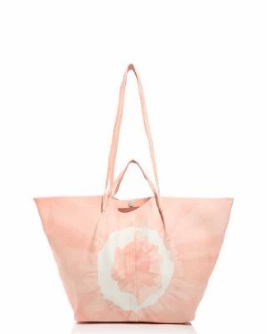 Accessory * | Hannah Tie Dye Leather Tote Bag Allsaints Pink