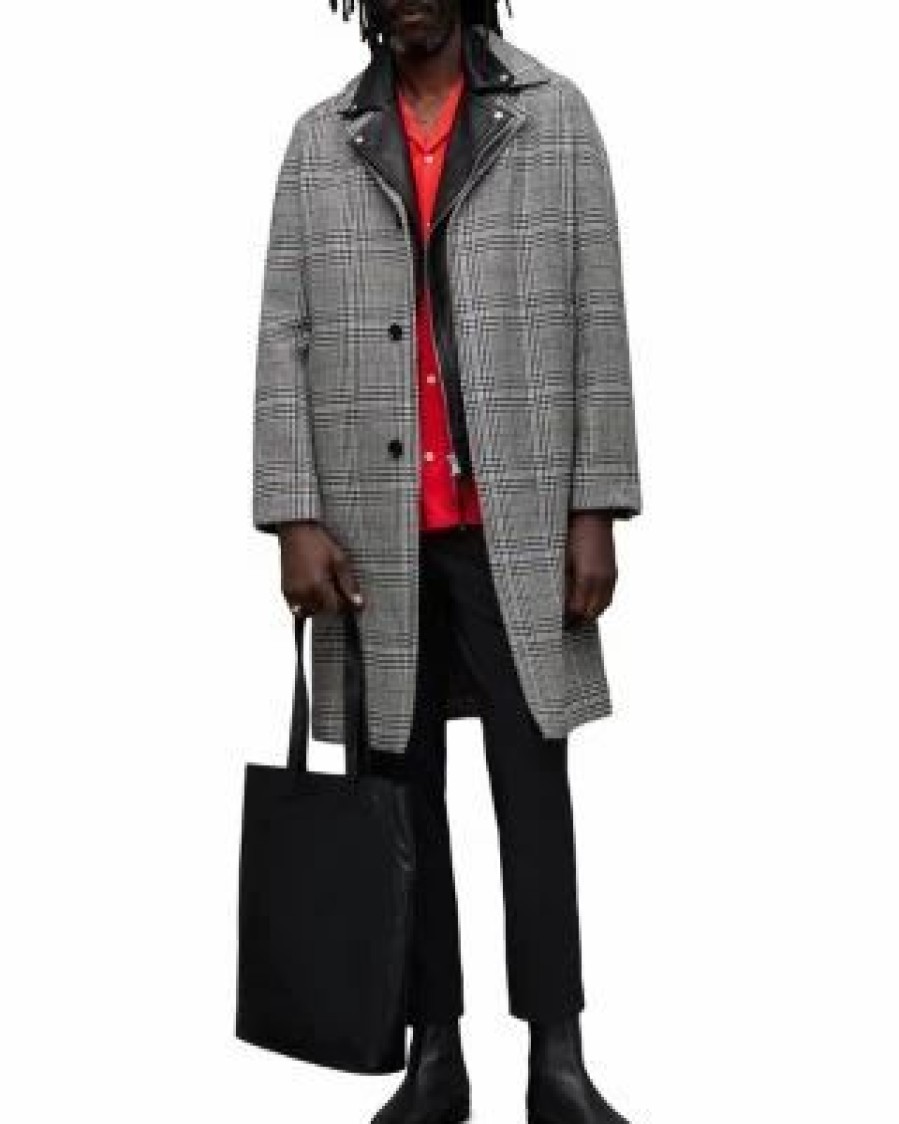 Men * | Finnegan Plaid Coat Allsaints Multi