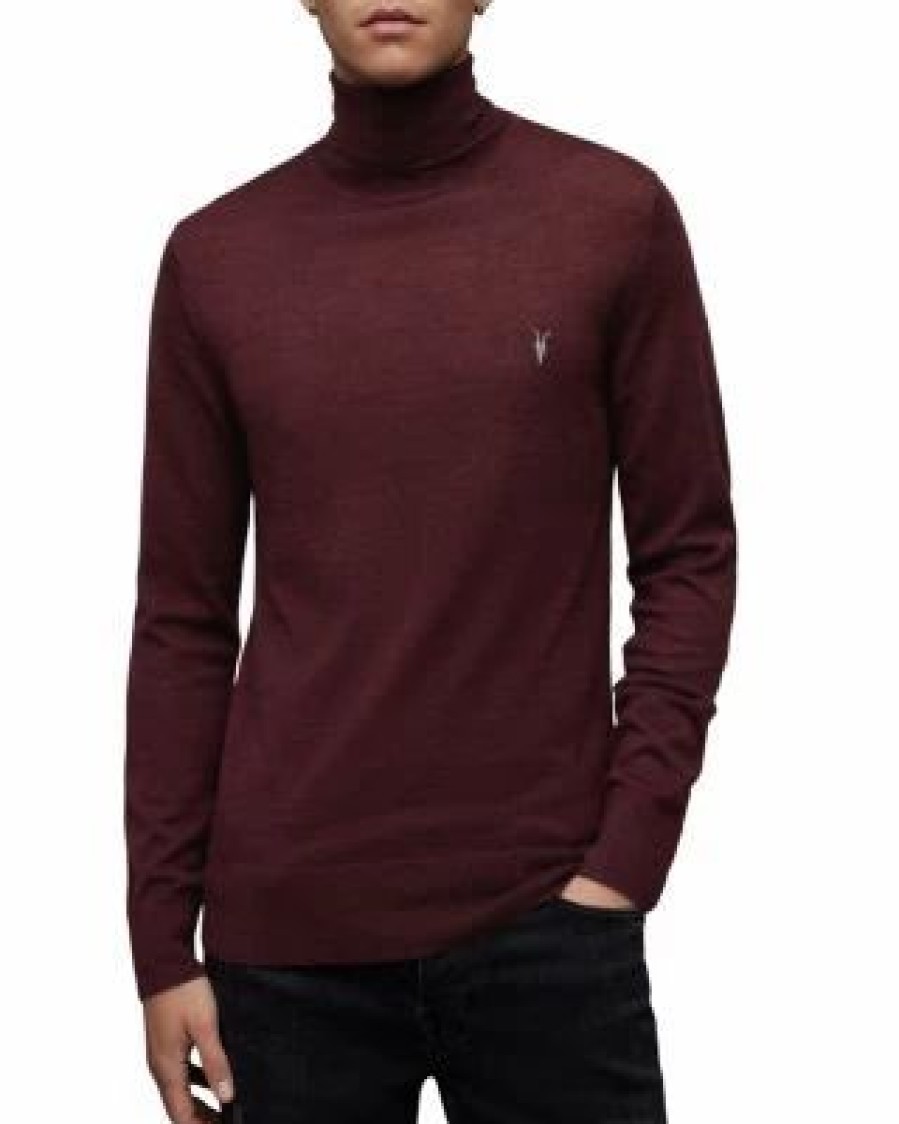 Men * | Slim Fit Turtleneck Wool Sweater Allsaints