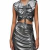 Women * | Carla Metallic Top Allsaints Silver