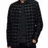 Men * | Eastburn Long Sleeve Plaid Shirt Allsaints Black