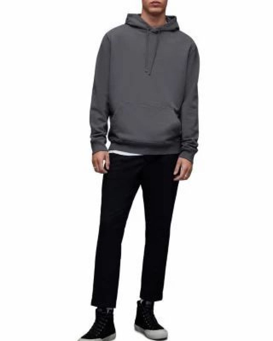 Men * | Varden Cotton Relaxed Fit Hoodie Allsaints Gray