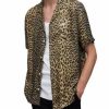 Men * | Fuji Short Sleeve Leopard Print Shirt Allsaints Multi