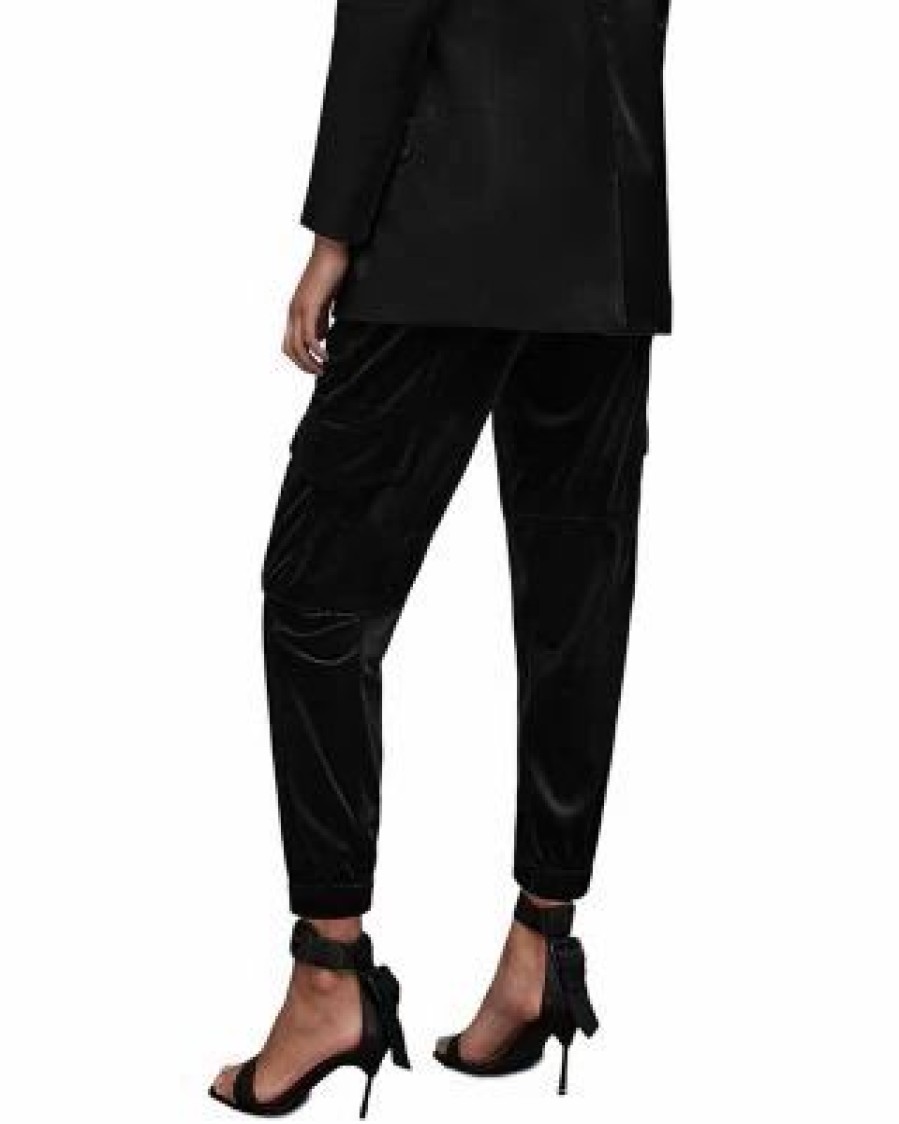 Women * | Frieda Velvet Trousers Allsaints Black