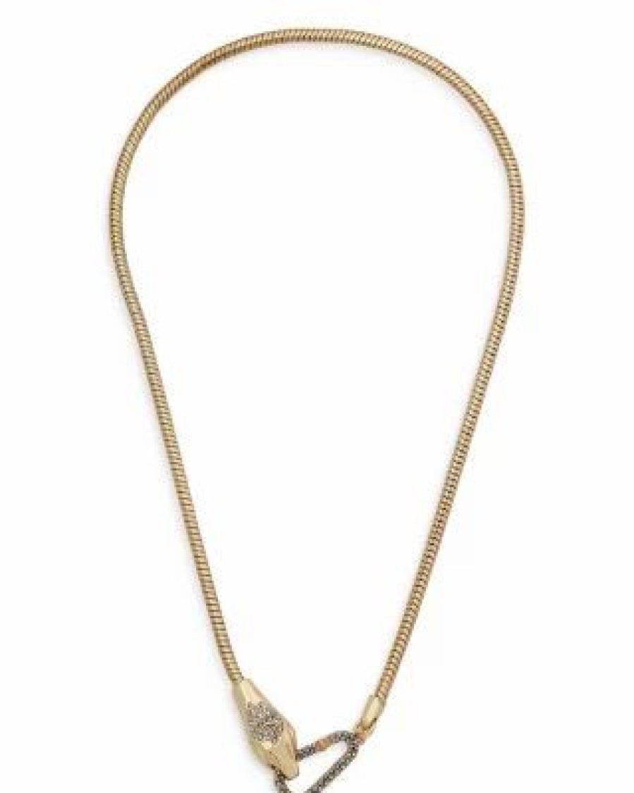 Accessory * | Snake Head Strand Necklace, 16.5 Allsaints Gold