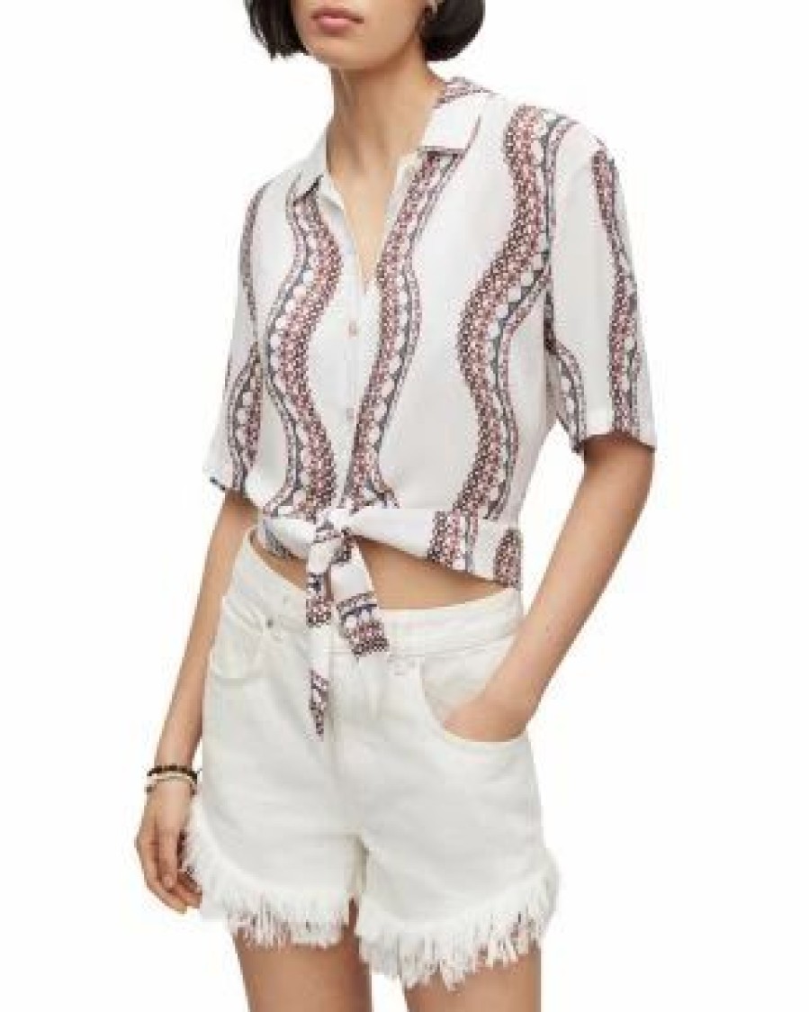 Women * | Leni Leticia Shirt Allsaints White