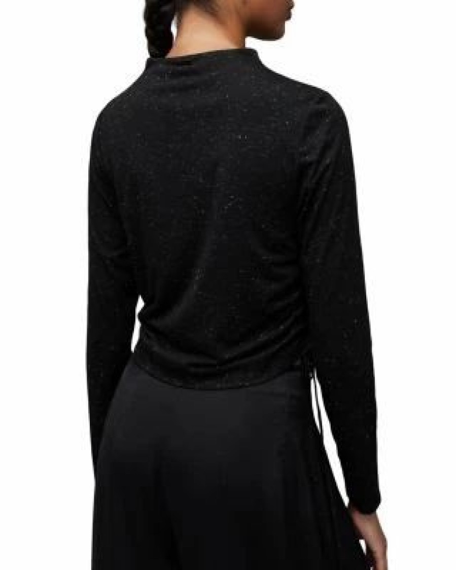 Women * | Beta Shimmer Top Allsaints Black