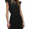 Women * | Azura Embroidered Mini Dress Allsaints Black