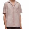 Men * | Cala Relaxed Fit Short Sleeve Camp Shirt Allsaints