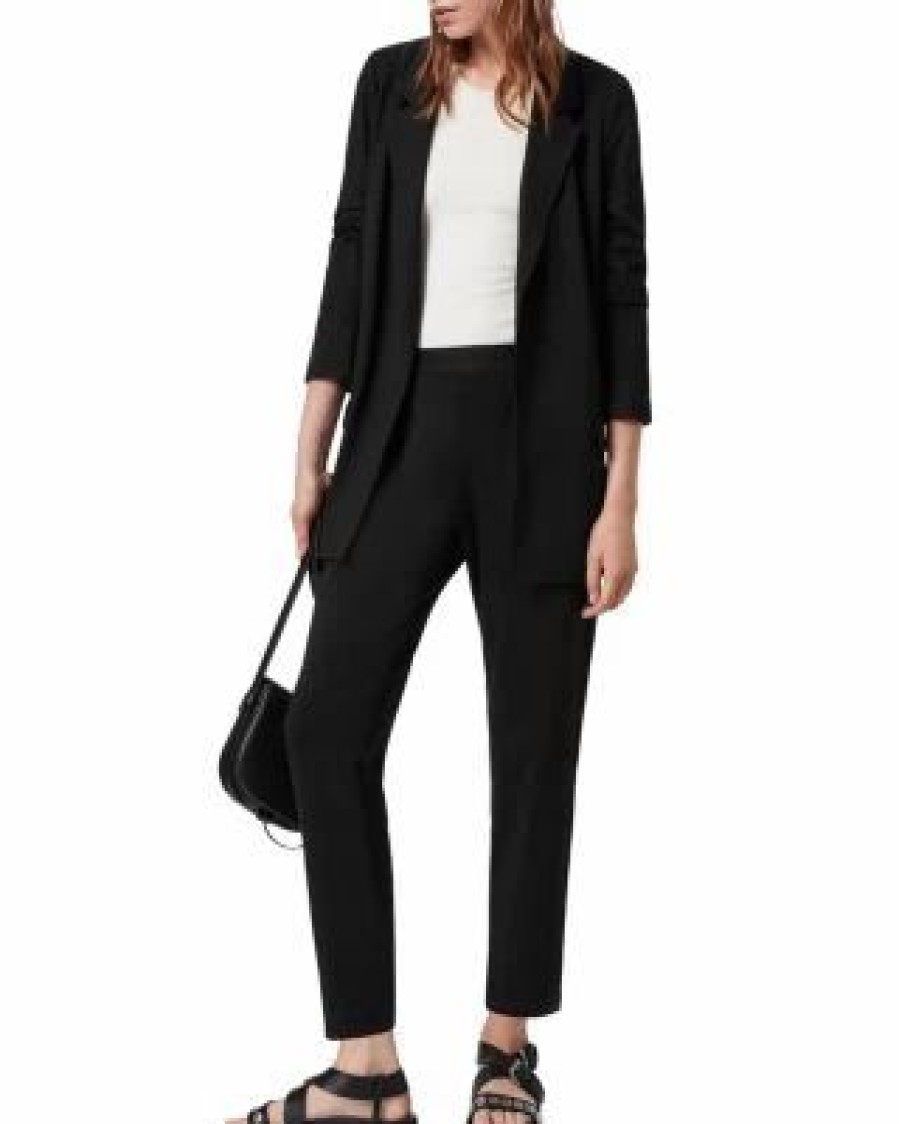 Women * | Aleida Jersey Trousers Allsaints Black