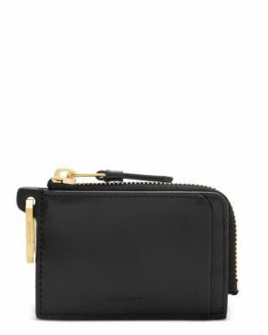 Accessory * | Remy Zip Card Wallet Allsaints Black