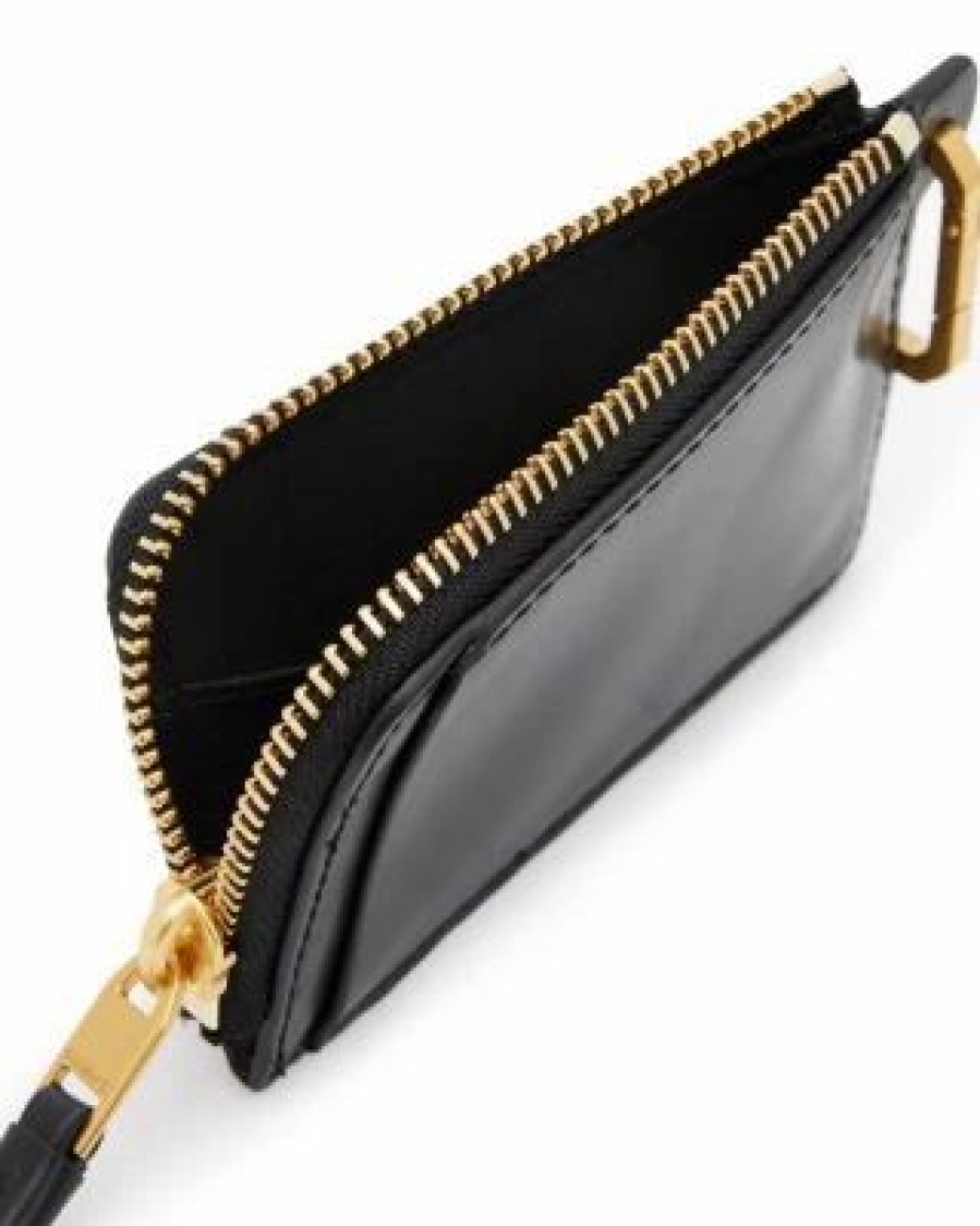 Accessory * | Remy Zip Card Wallet Allsaints Black