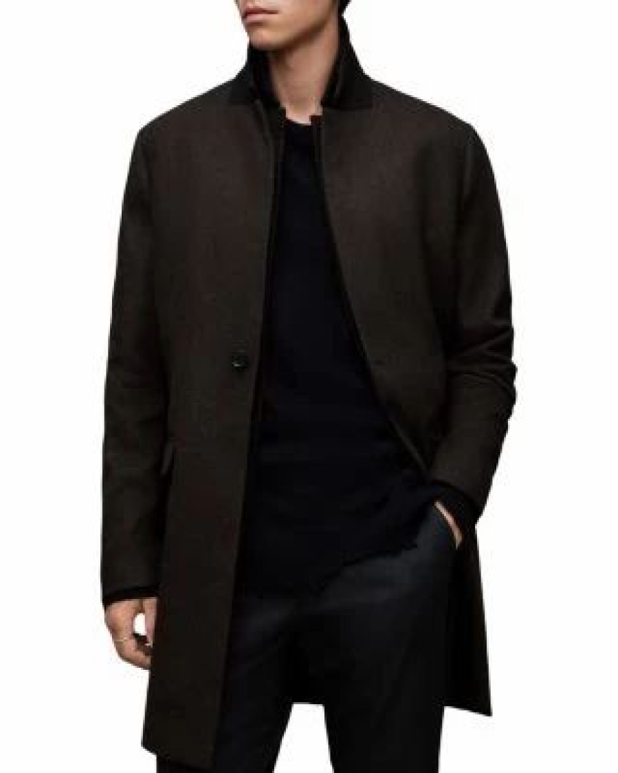 Men * | Centinal Overcoat Allsaints Brown