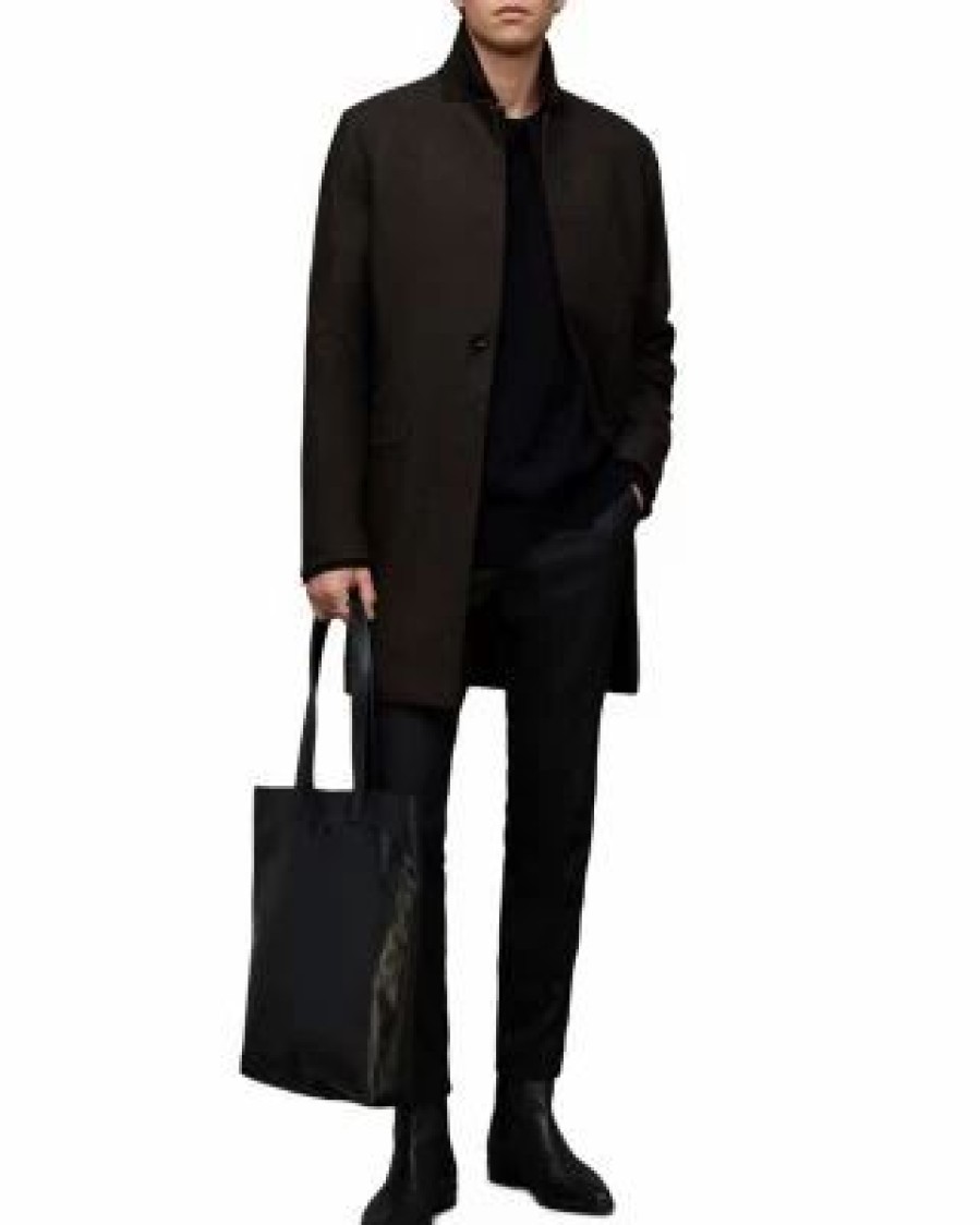 Men * | Centinal Overcoat Allsaints Brown