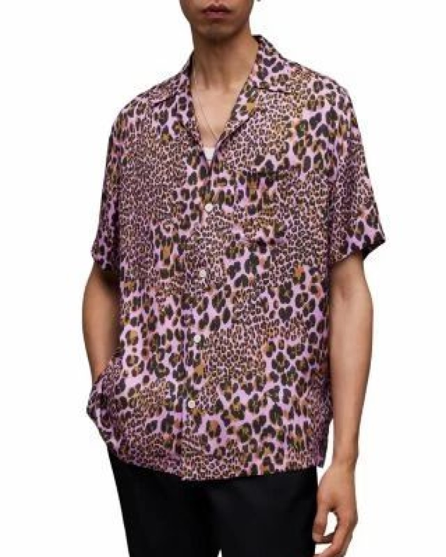 Men * | Leos Relaxed Fit Shirt Allsaints Multi