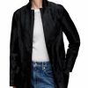 Women * | Corinna Atlas Calf Hair Blazer Allsaints Black