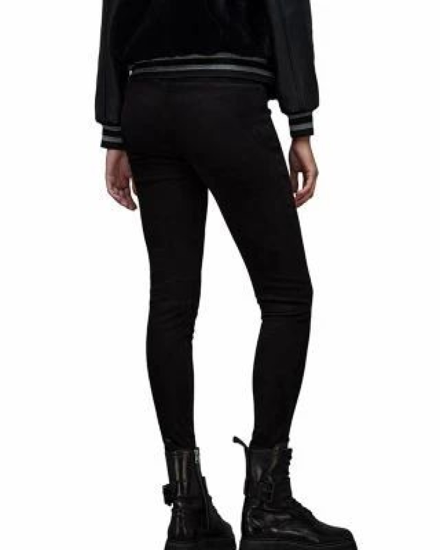 Women * | Cora Suede Leggings Allsaints Black