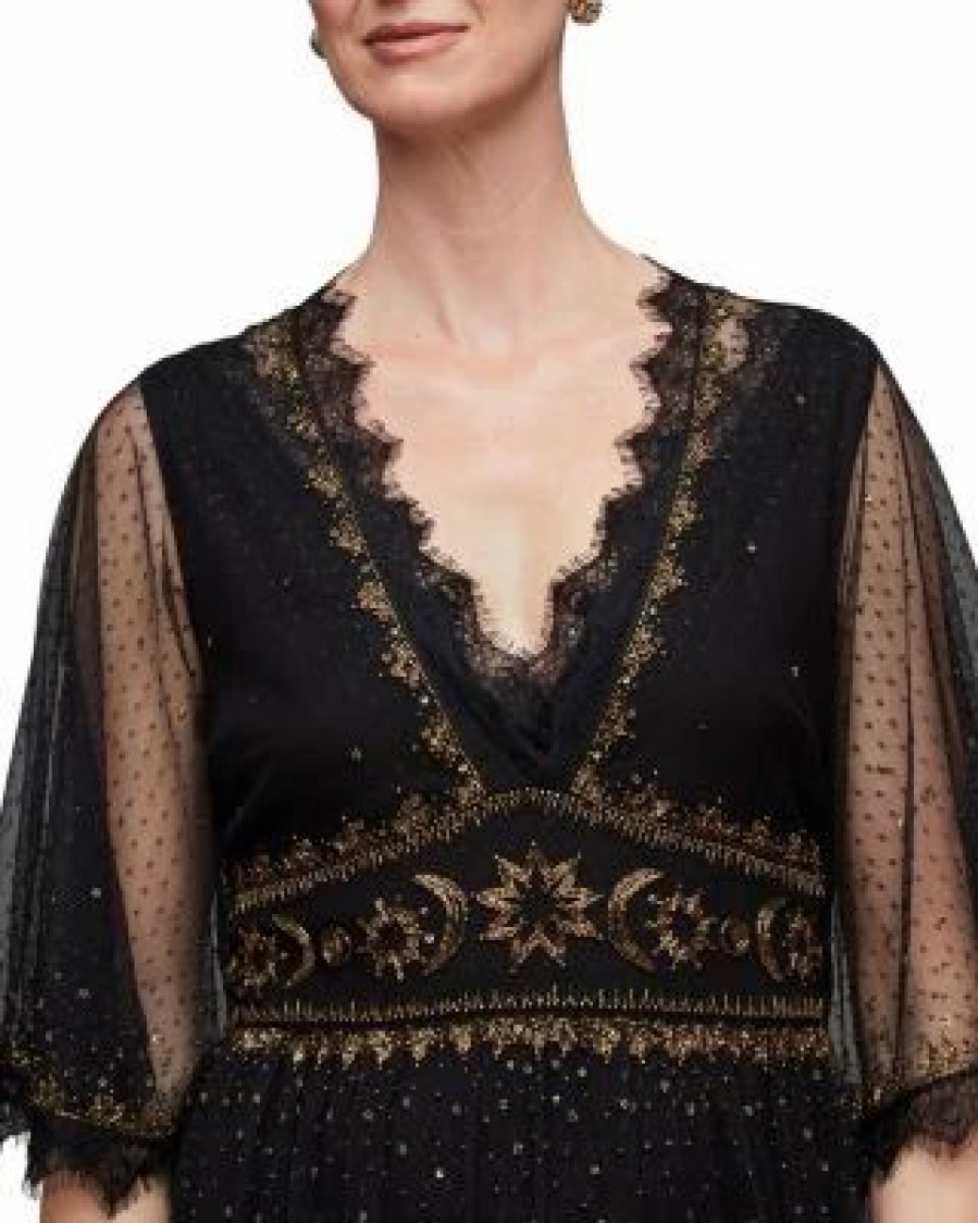 Women * | Chaya Embellished Dress Allsaints Black