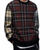 Men * | Ness Oversized Mixed Pattern Crewneck Sweater Allsaints Multi