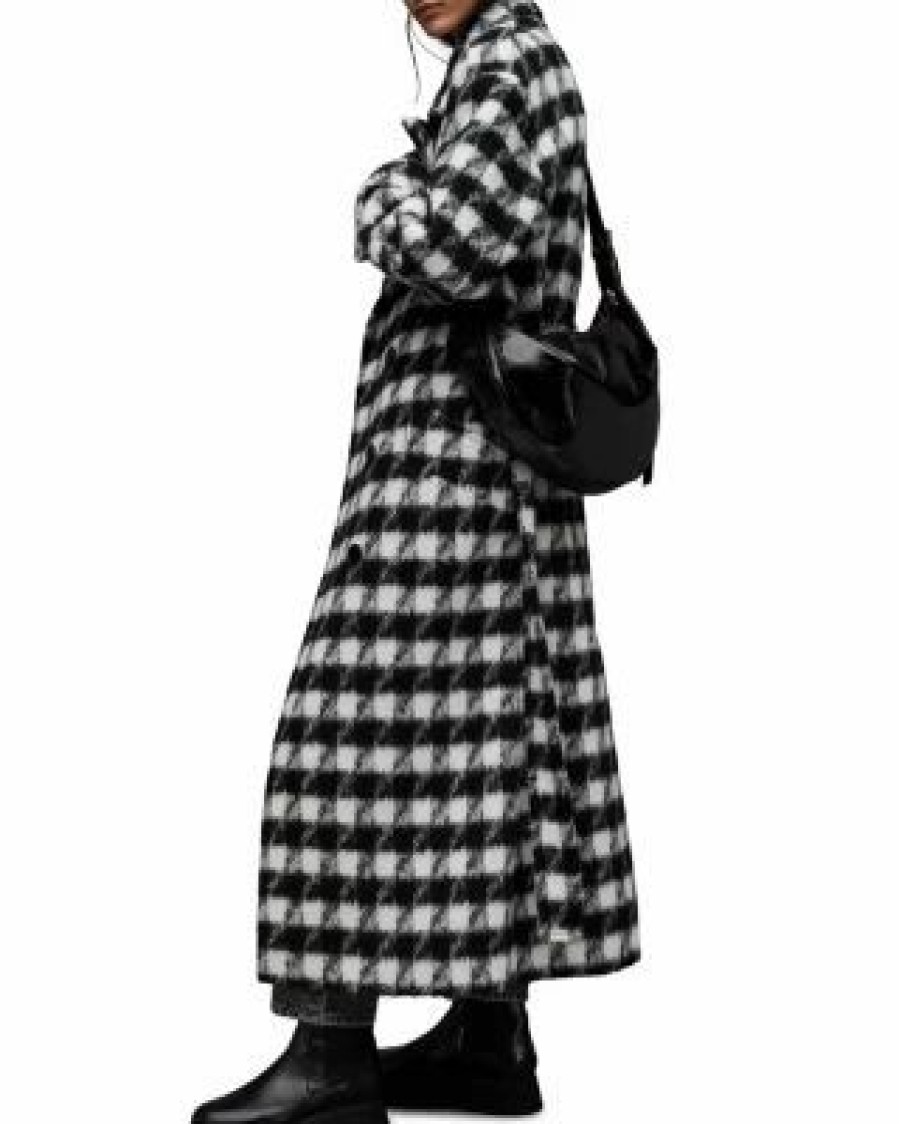 Women * | Haithe Checked Coat Allsaints Multi