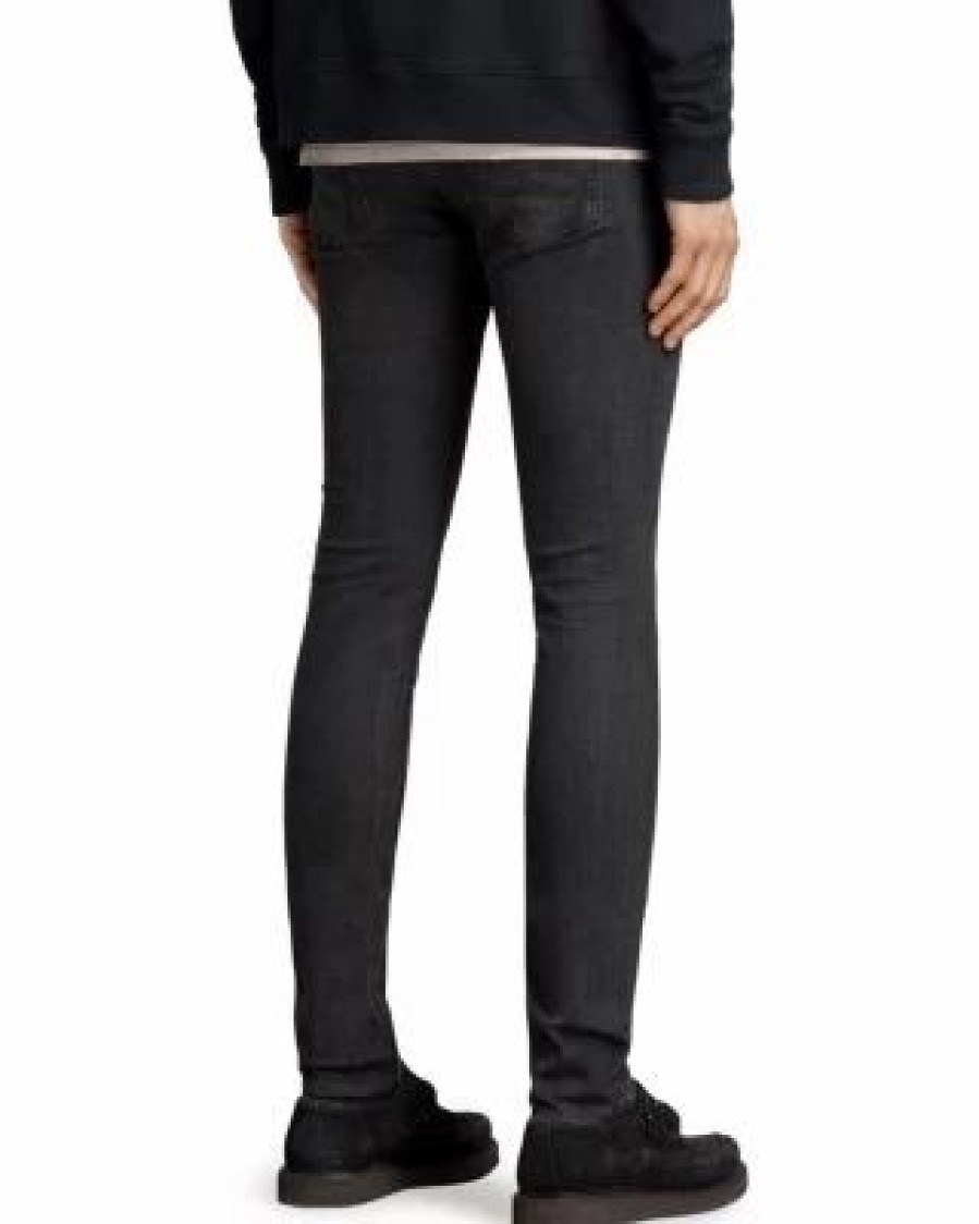 Men * | Cigarette Skinny Fit Jeans Allsaints Black