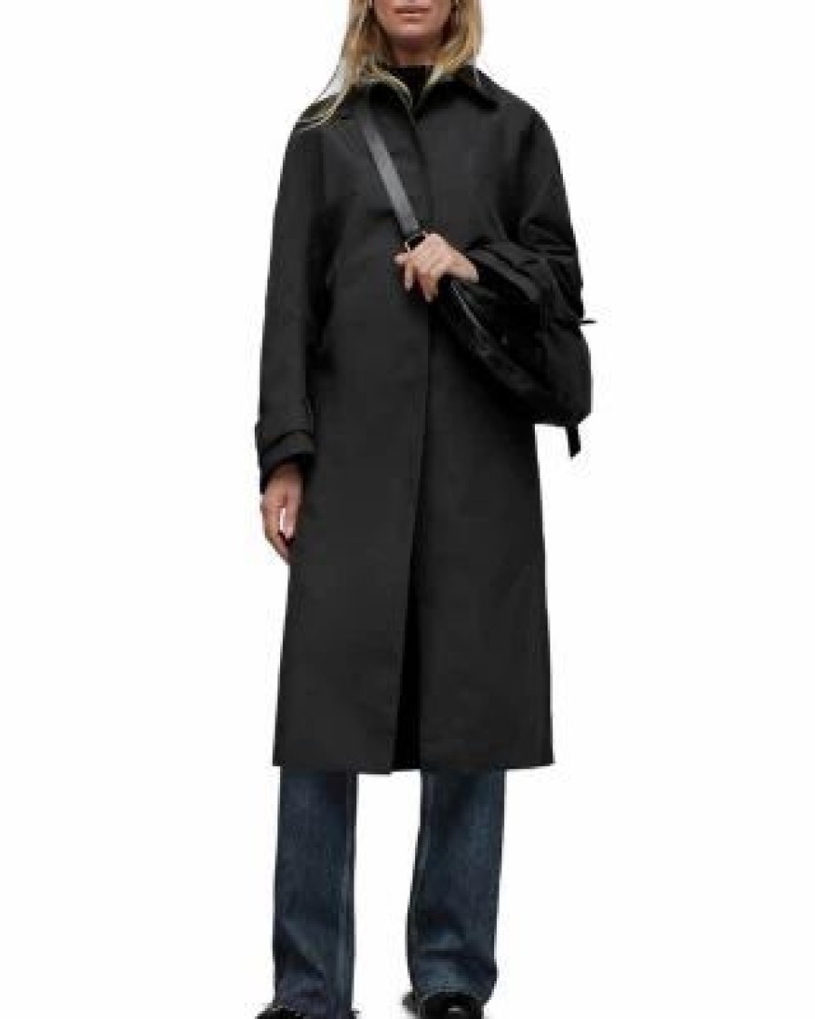 Women * | Ashtina Trench Coat Allsaints Black