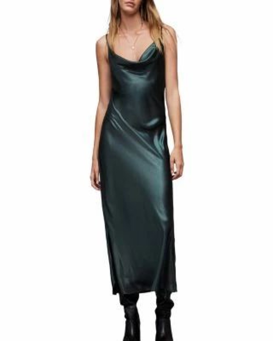 Women * | Hadley Metallic Dress Allsaints