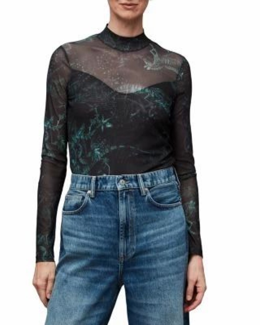 Women * | Elia Cosmic Bodysuit Allsaints Green