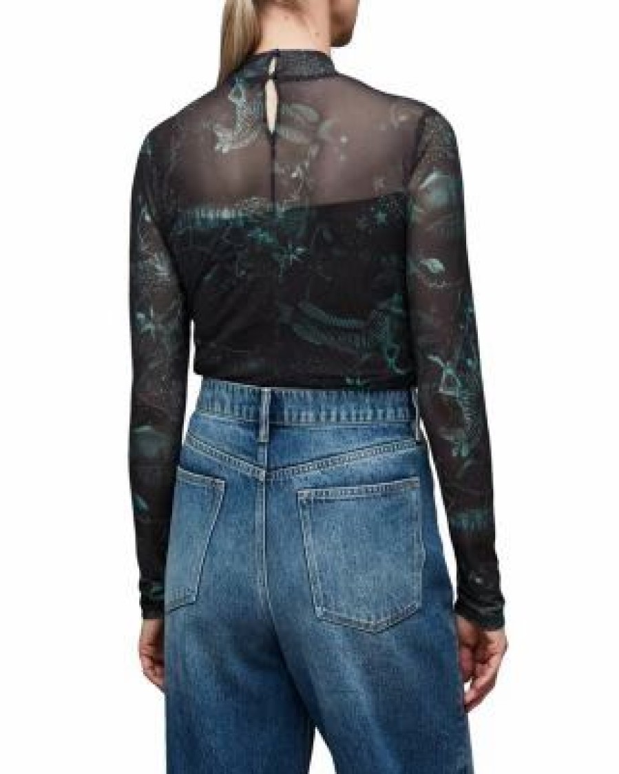 Women * | Elia Cosmic Bodysuit Allsaints Green