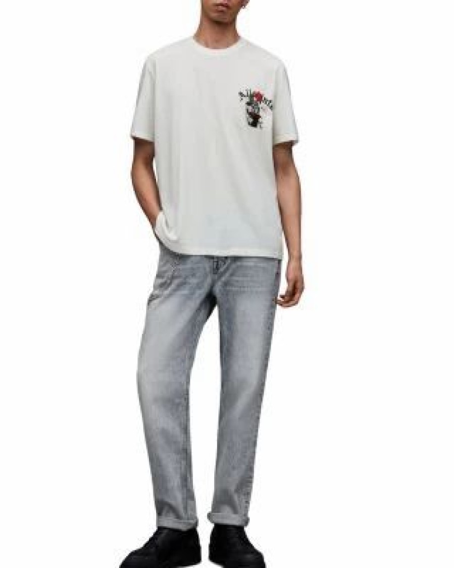 Men * | Magick Short Sleeve Crewneck Graphic Tee Allsaints White