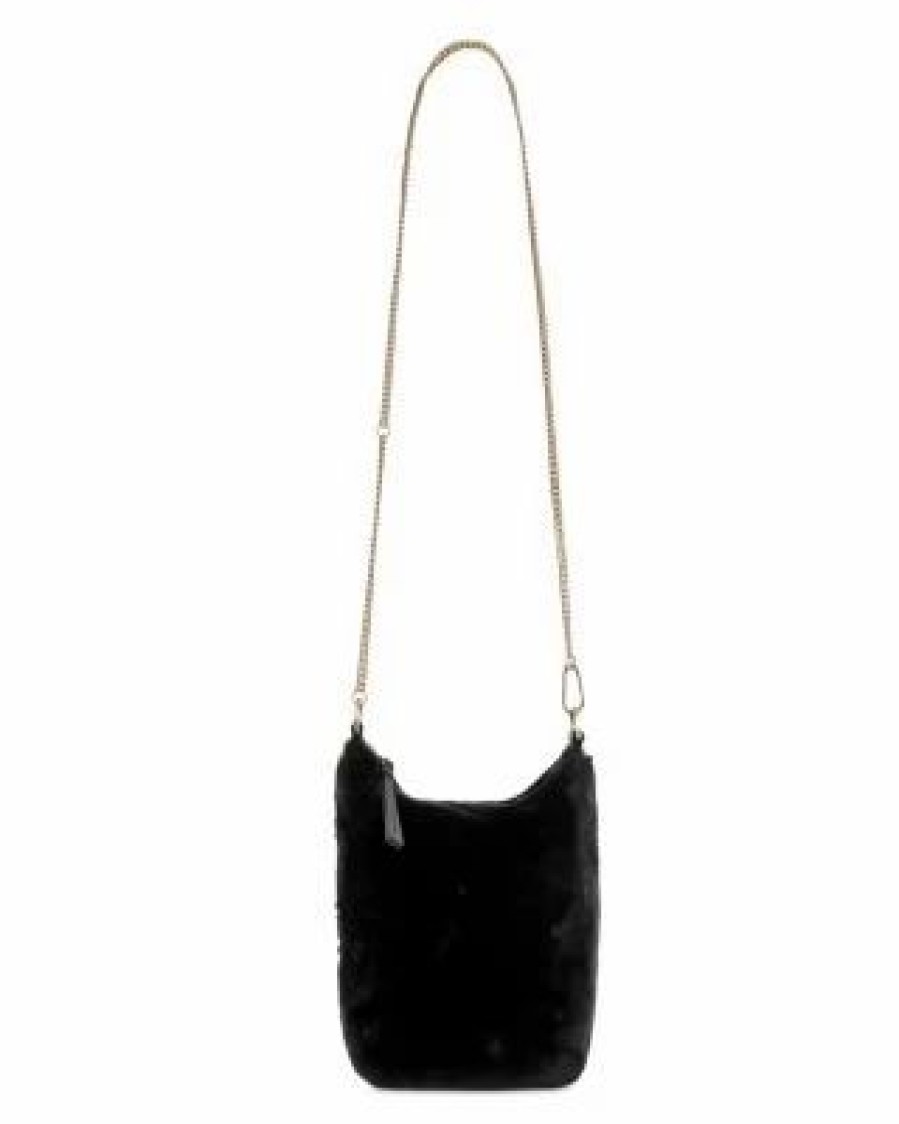 Accessory * | Evaline Shearling Crossbody Allsaints Black