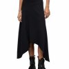 Women * | Gia Asymmetric Skirt Allsaints Black