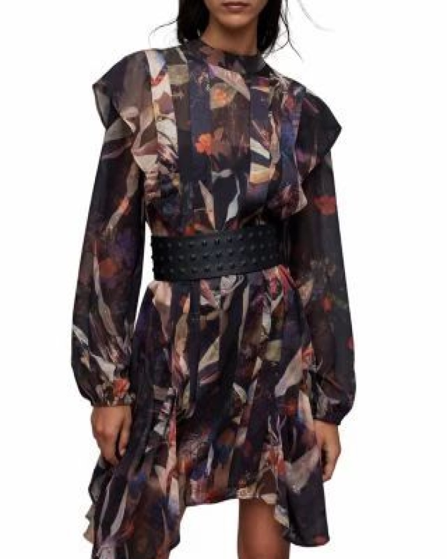 Women * | Fleur Long Sleeve Tippi Dress Allsaints Multi