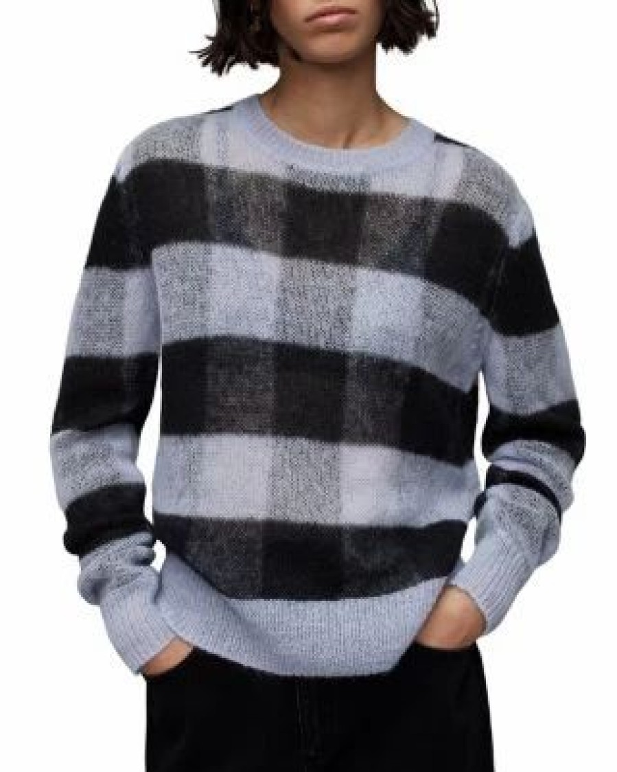 Women * | Renee Plaid Sweateer Allsaints Black