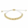 Accessory * | Pyramid Bead Cord Slider Bracelet In Tone Allsaints Gold